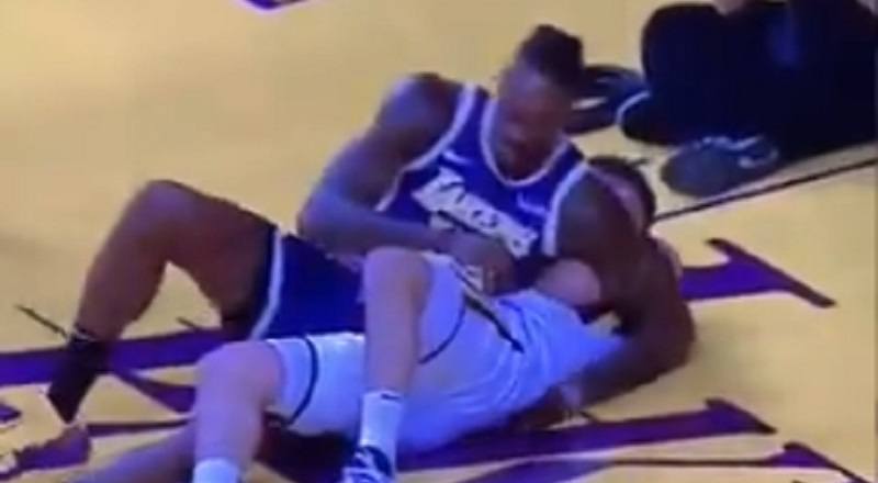 Dwight Howard becomes the butt of jokes, again, on Twitter, when he fell on Georges Niang, and his hand touched his back, as fans say it looks like his finger went up photo