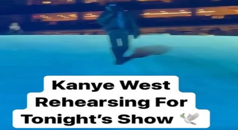 Kanye West rehearses for Free Larry Hoover concert