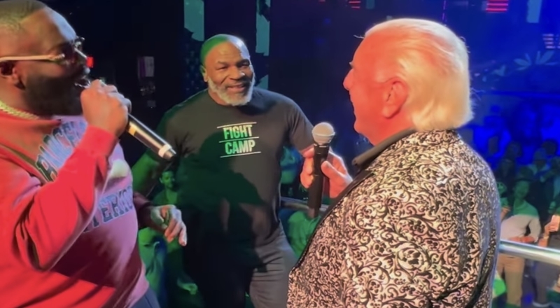 Mike Tyson goes to LIV with Rick Ross and Ric Flair