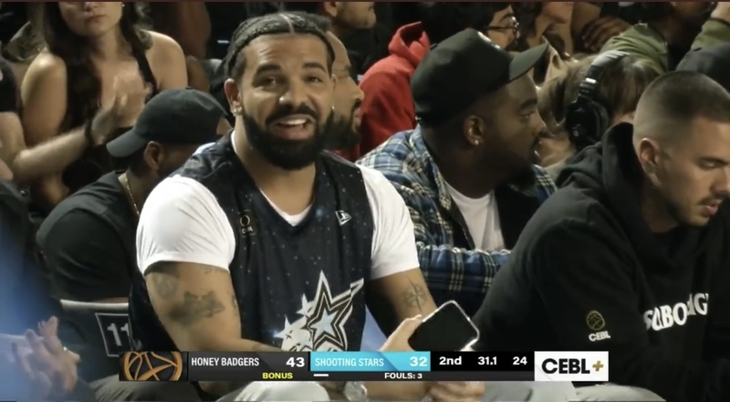 Drake watches J. Cole play in game for Canadian Basketball League 