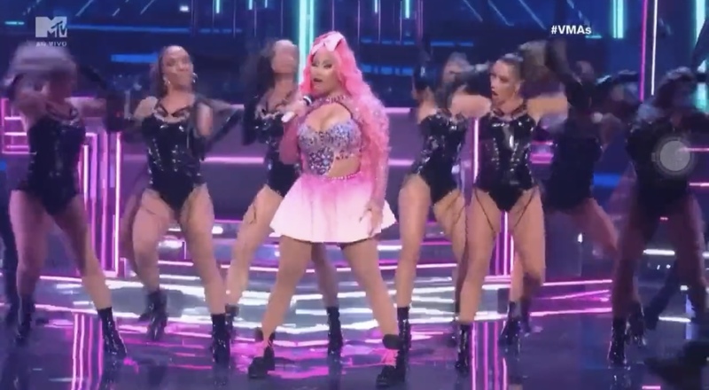 Nicki Minaj performs during her VMAs Vanguard ceremony 