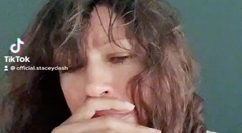 Stacey Dash found out DMX died today and shares video crying