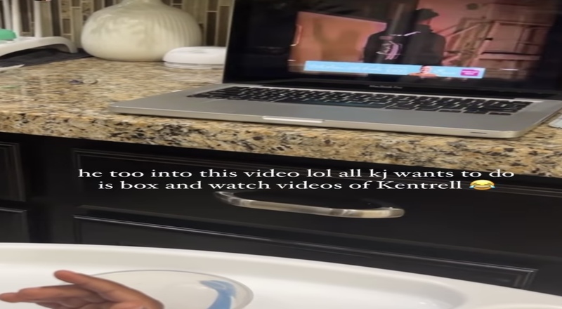 Yaya Mayweather plays NBA Youngboy music videos for son