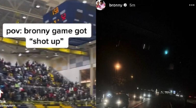 Bronny James' basketball game ends due to gun scare