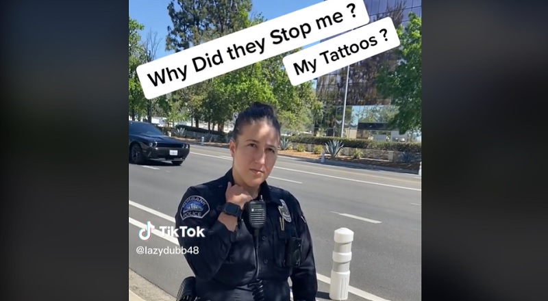 Black man stopped by police because of his tattoos