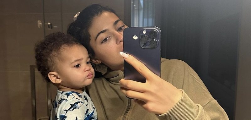 Kylie Jenner shares name & photos of latest child with Travis Scott