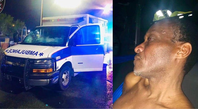 Naked man takes ambulance and leads police on high speed chase