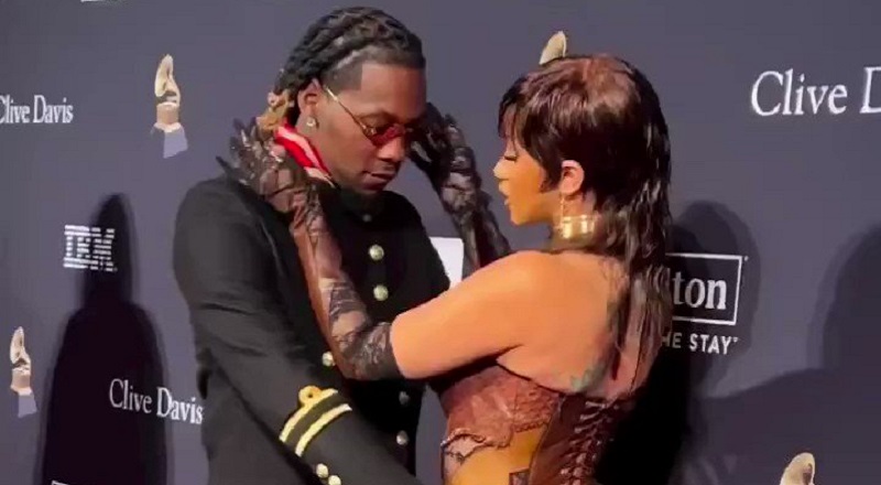 Offset and Cardi B have viral intimate moment at Grammy event
