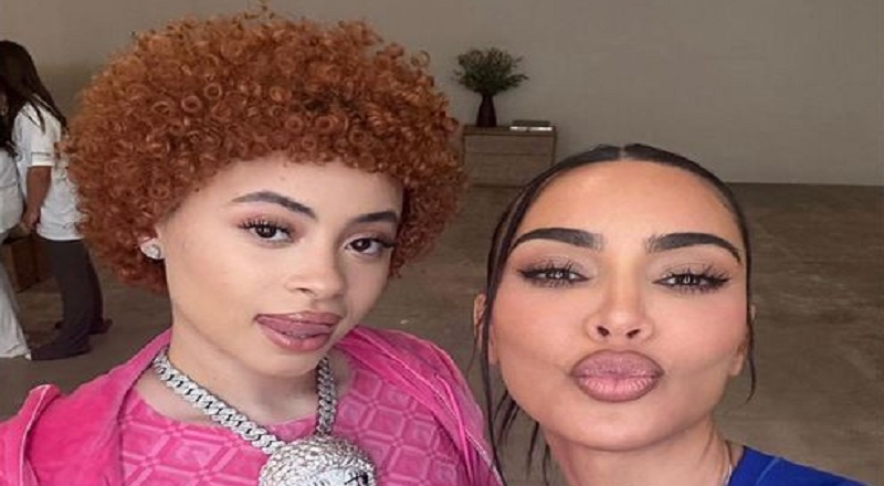 Ice Spice takes selfie with Kim Kardashian during visit with North