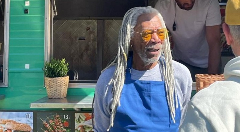 Morgan Freeman shares pic of himself wearing dreads