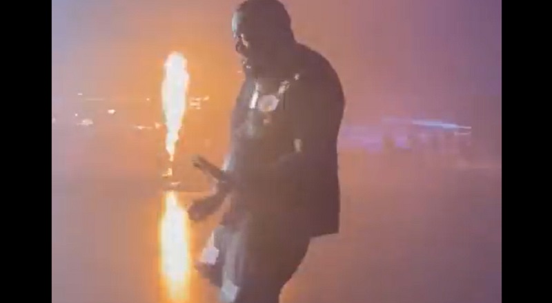 Rick Ross shows off his dance moves during Thailand concert