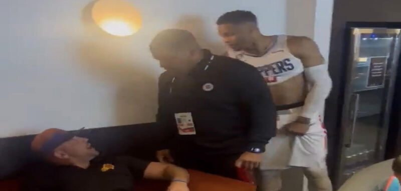 Russell Westbrook confronts Suns fan heckling him at playoff game