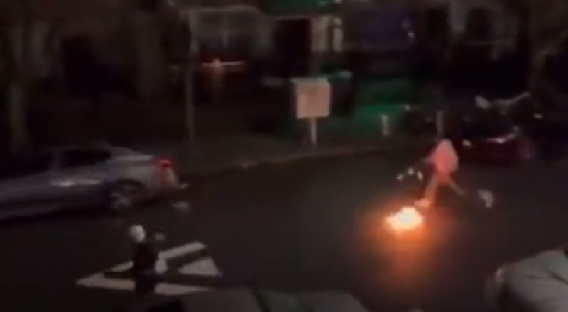 Man chases his wife's boyfriend with a flamethrower