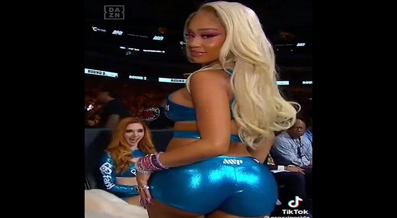 Saweetie's back side goes viral during Paul-Diaz boxing match